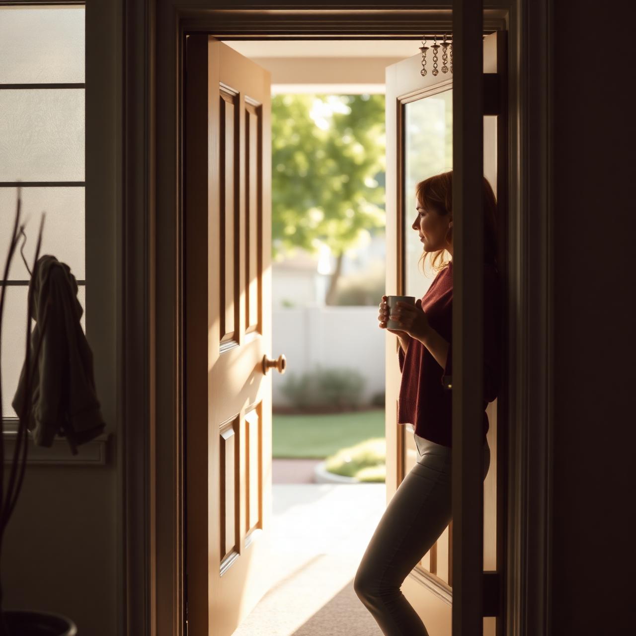 A calm morning at the front door